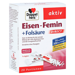 Doppelherz aktiv Eisen-Femin Direct mit Vitamin C + B6 + B12 + Folsäure – PZN 1446577