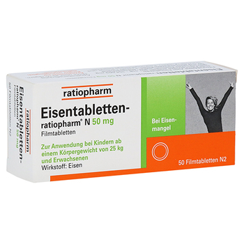 Eisentabletten-ratiopharm N 50mg – PZN 6957696 – PZN 6957696