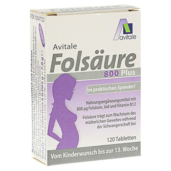 Avitale Folsäure 800 Plus B12+Jod – PZN 10547722 – PZN 10547722