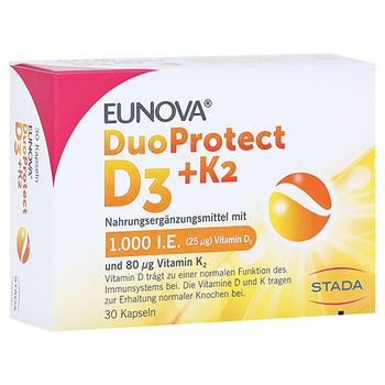 EUNOVA DuoProtect D3+K2 1000 I.E./80 µg Kapseln – PZN 13360622 – PZN 13360622