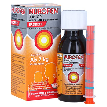 Nurofen Junior Fieber- & Schmerzsaft Erdbeer 40 mg/ml – PZN 7776471 – PZN 7776471