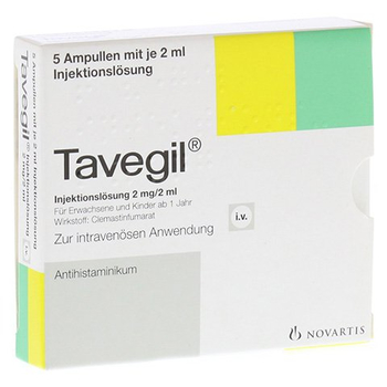 TAVEGIL Injektionslösung 2 mg/2 ml Ampullen – PZN 10130643 – PZN 10130643