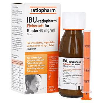 IBU-ratiopharm Fiebersaft für Kinder 40mg/ml – PZN 696289 – PZN 696289