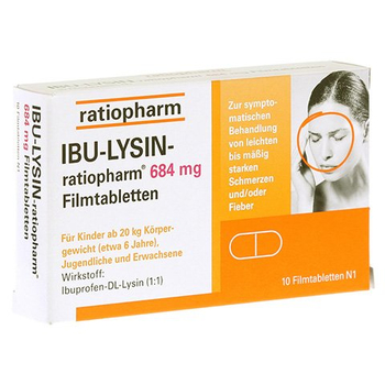 IBU-LYSIN-ratiopharm 684 mg Filmtabletten – PZN 7628500 – PZN 7628500