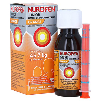 Nurofen Junior Fieber- & Schmerzsaft Orange 40 mg/ml – PZN 7776465 – PZN 7776465
