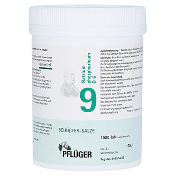 BIOCHEMIE Pflüger 9 Natrium phosphoricum D 6 Tabl. – PZN 6319659 – PZN 6319659