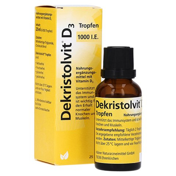 DEKRISTOLVIT D3 1.000 I.E. Tropfen – PZN 13867114 – PZN 13867114