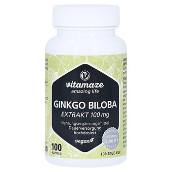 GINKGO BILOBA 100 mg hochdosiert vegan Kapseln – PZN 16018605 – PZN 16018605