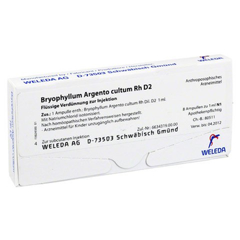BRYOPHYLLUM ARGENTO cultum Rh D 2 Ampullen – PZN 1618015 – PZN 1618015