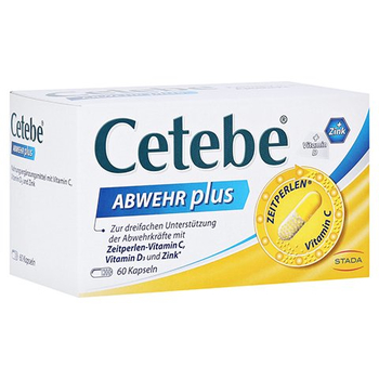 Cetebe Abwehr plus Vitamin C + Vitamin D3 + Zink Kapseln – PZN 2411150 – PZN 2411150