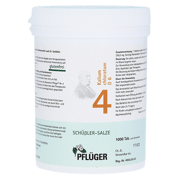 BIOCHEMIE Pflüger 4 Kalium chloratum D 6 Tabletten – PZN 6318921 – PZN 6318921