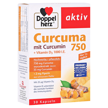 DOPPELHERZ Curcuma 750 Kapseln – PZN 15657421 – PZN 15657421