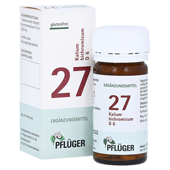 BIOCHEMIE Pflüger 27 Kalium bichromicum D 6 Tabl. – PZN 5919274 – PZN 5919274