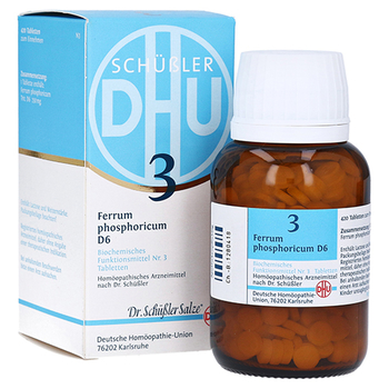 BIOCHEMIE DHU 3 Ferrum phosphoricum D 6 Tabletten – PZN 6584002 – PZN 6584002
