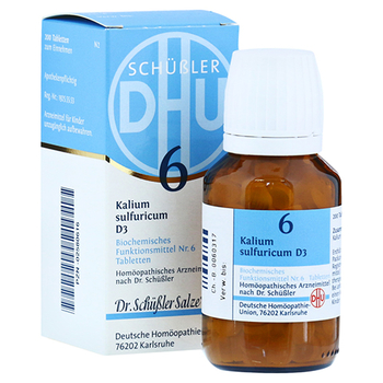 BIOCHEMIE DHU 6 Kalium sulfuricum D 3 Tabletten – PZN 2580616 – PZN 2580616