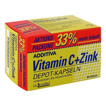 ADDITIVA Vitamin C + Zink Depotkaps.Aktionspackung – PZN 05453321 – PZN 05453321