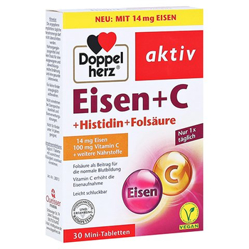 Doppelherz aktiv Eisen + C + Histidin + Folsäure – PZN 2483072 – PZN 2483072