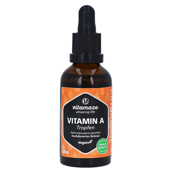 VITAMIN A 500 µg hochdosiert vegan Tropfen – PZN 16819297 – PZN 16819297