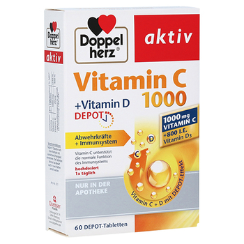 Doppelherz aktiv Vitamin C 1000 + Vitamin D Depot – PZN 13501956 – PZN 13501956