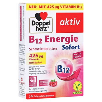 Doppelherz aktiv B12 Energie Sofort Schmelztabletten – PZN 12454309 – PZN 12454309