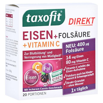 Taxofit Eisen+folsäure Direkt-granulat – PZN 14136743 – PZN 14136743