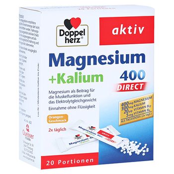 Doppelherz aktiv Magnesium + Kalium 400 Direct – PZN 11101359 – PZN 11101359