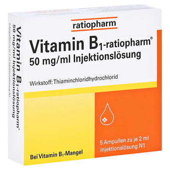 Vitamin B1-ratiopharm 50mg/ml Injektionslösung – PZN 4908021 – PZN 4908021