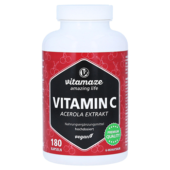 VITAMIN C 160 mg Acerola Extrakt pur vegan Kapseln – PZN 16819328 – PZN 16819328