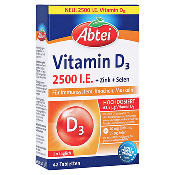 ABTEI Vitamin D3 2500 I.E. Tabletten – PZN 16820604 – PZN 16820604