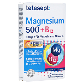 Tetesept Magnesium 500 + B12 Depot Tabletten – PZN 11119017 – PZN 11119017