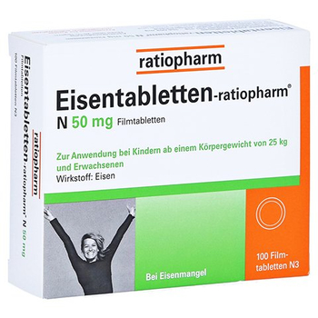 Eisentabletten-ratiopharm N 50mg – PZN 6957905 – PZN 6957905