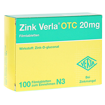 Zink Verla OTC 20mg – PZN 3000549 – PZN 3000549