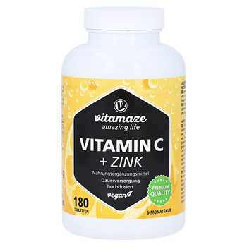 VITAMIN C 1000 mg hochdosiert+Zink vegan Tabletten – PZN 12741411 – PZN 12741411