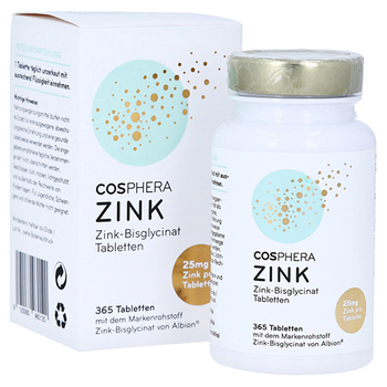 COSPHERA Zink 25 mg Tabletten – PZN 16782134 – PZN 16782134