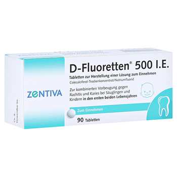 D-Fluoretten 500 I.E. Tabl.z.Herst.e.Lsg.z.Einnehmen – PZN 1610137 – PZN 1610137