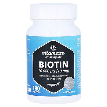 BIOTIN 10 mg hochdosiert vegan Tabletten – PZN 16018634 – PZN 16018634