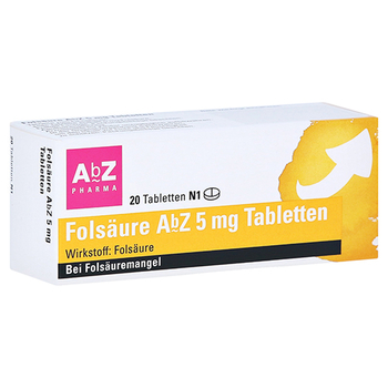 Folsäure AbZ 5mg – PZN 1234533 – PZN 1234533