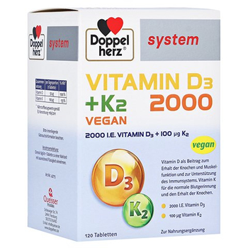 Doppelherz Vitamin D3 2000+K2 System Tabletten – PZN 14063820 – PZN 14063820