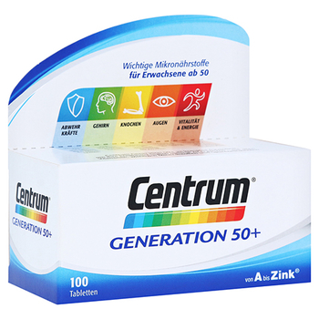 CENTRUM Generation 50+ A-Zink Tabletten – PZN 15581540 – PZN 15581540