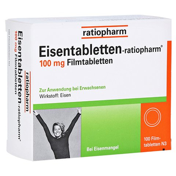 Eisentabletten-ratiopharm 100mg – PZN 6958543 – PZN 6958543