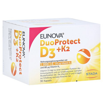 Eunova Duoprotect D3+k2 1000 I.E./80 µg Kapseln – PZN 13360645 – PZN 13360645