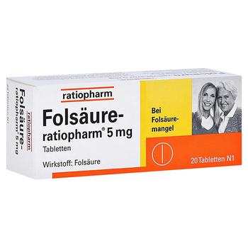 Folsäure-ratiopharm 5mg – PZN 3971365 – PZN 3971365