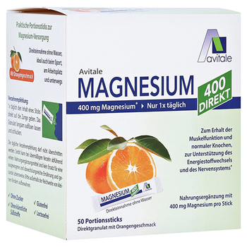 MAGNESIUM 400 direkt Orange Portionssticks – PZN 15529901 – PZN 15529901
